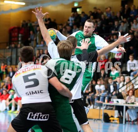 Handball Bundesliga. Oberes Play Off. Schlafraum.at gegen SC Ferlach. Patrick Jochum (HCK). Viktring, am 19.3.2016.
Foto: Kuess
---
pressefotos, pressefotografie, kuess, qs, qspictures, sport, bild, bilder, bilddatenbank