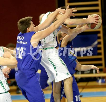 Basketball 2. Bundesliga 2015/16 VF Spiel 1. KOS Celovec gegen Radenthein Garnets. Jakob Strazar, (KOS Celovec),  Luka Zavrsnik  (Radenthein). Klagenfurt, 19.3.2016.
Foto: Kuess
---
pressefotos, pressefotografie, kuess, qs, qspictures, sport, bild, bilder, bilddatenbank