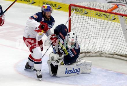 EBEL. Eishockey Bundesliga. EC VSV gegen EC Red Bull Salzburg. Jean Philippe Lamoureux,  (VSV), Andreas Kristler (Salzburg). Villach, am 20.3.2016.
Foto: Kuess 


---
pressefotos, pressefotografie, kuess, qs, qspictures, sport, bild, bilder, bilddatenbank