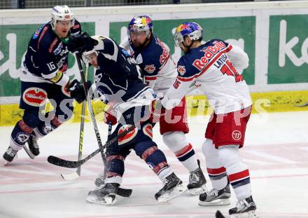 EBEL. Eishockey Bundesliga. EC VSV gegen EC Red Bull Salzburg. Ryan McKiernan,  (VSV), Manuel Latusa (Salzburg). Villach, am 20.3.2016.
Foto: Kuess 


---
pressefotos, pressefotografie, kuess, qs, qspictures, sport, bild, bilder, bilddatenbank