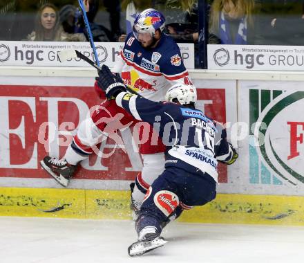 EBEL. Eishockey Bundesliga. EC VSV gegen EC Red Bull Salzburg. Stefan Bacher, (VSV), Andreas Kristler  (Salzburg). Villach, am 20.3.2016.
Foto: Kuess 


---
pressefotos, pressefotografie, kuess, qs, qspictures, sport, bild, bilder, bilddatenbank