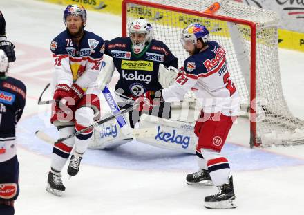 EBEL. Eishockey Bundesliga. EC VSV gegen EC Red Bull Salzburg. Jean Philippe Lamoureux, (VSV), John Hughes, Brett Sterling (Salzburg). Villach, am 20.3.2016.
Foto: Kuess 


---
pressefotos, pressefotografie, kuess, qs, qspictures, sport, bild, bilder, bilddatenbank