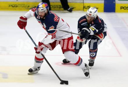 EBEL. Eishockey Bundesliga. EC VSV gegen EC Red Bull Salzburg. Brock McBride, (VSV), Daniel Welser  (Salzburg). Villach, am 20.3.2016.
Foto: Kuess 


---
pressefotos, pressefotografie, kuess, qs, qspictures, sport, bild, bilder, bilddatenbank