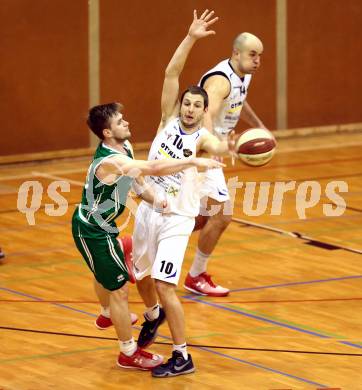 Basketball 2. Bundesliga. Viertelfinale. WSG Radenthein Garnets gegen KOS Celovec. Matej Pirija (Radenthein), Ziga Erculj (KOS). Radenthein, am 26.3.2016.
Foto: Kuess
---
pressefotos, pressefotografie, kuess, qs, qspictures, sport, bild, bilder, bilddatenbank