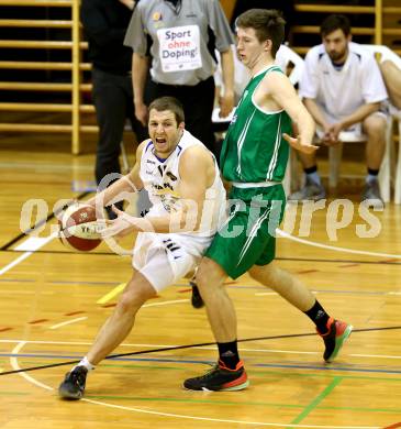 Basketball 2. Bundesliga. Viertelfinale. WSG Radenthein Garnets gegen KOS Celovec. Matej Pirija (Radenthein), Andi Smrtnik (KOS). Radenthein, am 26.3.2016.
Foto: Kuess
---
pressefotos, pressefotografie, kuess, qs, qspictures, sport, bild, bilder, bilddatenbank