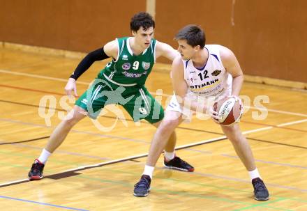 Basketball 2. Bundesliga. Viertelfinale. WSG Radenthein Garnets gegen KOS Celovec. Luka Zavrsnik (Radenthein), Nenad Kalamanda (KOS). Radenthein, am 26.3.2016.
Foto: Kuess
---
pressefotos, pressefotografie, kuess, qs, qspictures, sport, bild, bilder, bilddatenbank