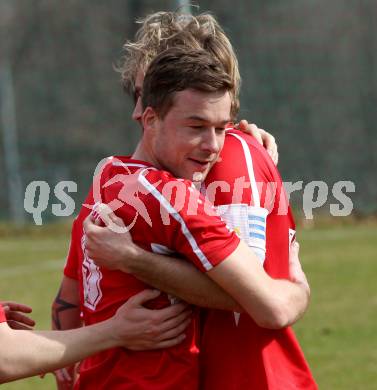 Fussball. Unterliga Ost. Ludmannsdorf gegen Alpe Adria. Torjubel Dejan Smeh, Marcel Quantschnig (Ludmannsdorf). Ludmannsdorf, 27.3.2016.
Foto: Kuess
---
pressefotos, pressefotografie, kuess, qs, qspictures, sport, bild, bilder, bilddatenbank