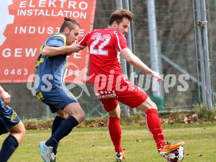 Fussball. Unterliga Ost. Ludmannsdorf gegen Alpe Adria. Jernej Smukavec (Ludmannsdorf), Marcel Michael Krenbucher (Alpe Adria). Ludmannsdorf, 27.3.2016.
Foto: Kuess
---
pressefotos, pressefotografie, kuess, qs, qspictures, sport, bild, bilder, bilddatenbank