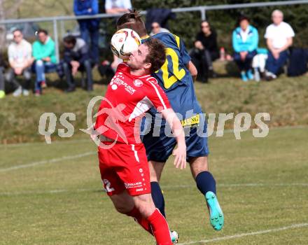 Fussball. Unterliga Ost. Ludmannsdorf gegen Alpe Adria. Jernej Smukavec (Ludmannsdorf), Marcel Michael Krenbucher (Alpe Adria). Ludmannsdorf, 27.3.2016.
Foto: Kuess
---
pressefotos, pressefotografie, kuess, qs, qspictures, sport, bild, bilder, bilddatenbank