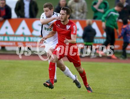 Fussball Kaerntner Liga. Voelkermarkt gegen ATUS Ferlach. Lukas Ladinig, (Voelkermarkt), Petar Maric (Ferlach). Voelkermarkt, am 1.4.2016.
Foto: Kuess
---
pressefotos, pressefotografie, kuess, qs, qspictures, sport, bild, bilder, bilddatenbank