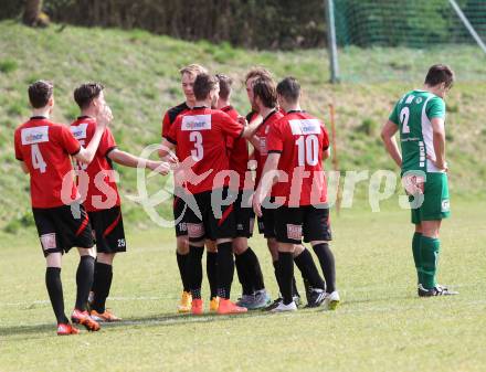 Fussball. Kaernter Liga. Maria Saal gegen Lienz . Torjubel (Maria Saal),. Maria Saal, 2.4.2016. 
Foto: Kuess
---
pressefotos, pressefotografie, kuess, qs, qspictures, sport, bild, bilder, bilddatenbank