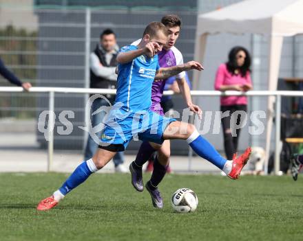 Fussball. Unterliga Ost. Austria Klagenfurt Amateure gegen Sele Zell. Mateo Brisevac (Austria Klagenfurt Amateure), David Bunderla (Sele Zell). Klagenfurt, 3. 4. 2016.
Foto: Kuess
---
pressefotos, pressefotografie, kuess, qs, qspictures, sport, bild, bilder, bilddatenbank