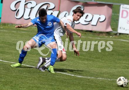 Fussball Regionalliga. Annabichler SV gegen SC Sparkasse Weiz. Felix Julian Barez Perez, (ASV), Paul Heinrich Reiterer (Weiz). Annabichl, am 3.4.2016.
Foto: Kuess
---
pressefotos, pressefotografie, kuess, qs, qspictures, sport, bild, bilder, bilddatenbank