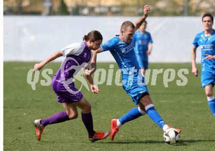 Fussball. Unterliga Ost. Austria Klagenfurt Amateure gegen Sele Zell. Raphael Nageler (Austria Klagenfurt Amateure), David Bunderla (Sele Zell). Klagenfurt, 3. 4. 2016.
Foto: Kuess
---
pressefotos, pressefotografie, kuess, qs, qspictures, sport, bild, bilder, bilddatenbank