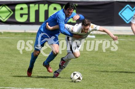 Fussball Regionalliga. Annabichler SV gegen SC Sparkasse Weiz. Almedin Hota, (ASV), Marco Heil (Weiz). Annabichl, am 3.4.2016.
Foto: Kuess
---
pressefotos, pressefotografie, kuess, qs, qspictures, sport, bild, bilder, bilddatenbank