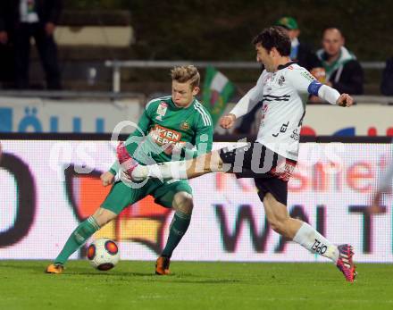 Fussball tipico Bundesliga. RZ Pellets WAC gegen SK Rapid Wien. Joachim Standfest, (WAC), Florian Kainz (Wien). Lavanttal Arena Wolfsberg, am 9.4.2016.
Foto: Kuess
---
pressefotos, pressefotografie, kuess, qs, qspictures, sport, bild, bilder, bilddatenbank