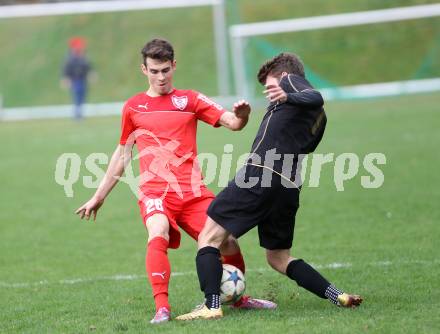 Fussball. Kaerntner Liga. Atus Ferlach gegen Koettmannsdorf. Martin Sustersic (Ferlach), Jakob Orgonyi (Koettmannsdorf). Ferlach, 9.4.2016.
Foto: Kuess
---
pressefotos, pressefotografie, kuess, qs, qspictures, sport, bild, bilder, bilddatenbank