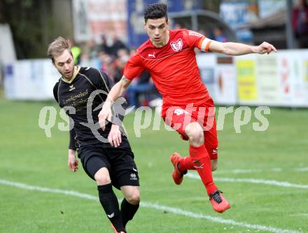 Fussball. Kaerntner Liga. Atus Ferlach gegen Koettmannsdorf. Lukas Jaklitsch(Ferlach), Christian Schimmel (Koettmannsdorf). Ferlach, 9.4.2016.
Foto: Kuess
---
pressefotos, pressefotografie, kuess, qs, qspictures, sport, bild, bilder, bilddatenbank