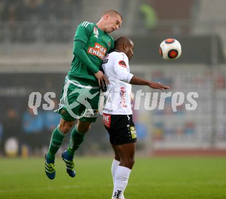 Fussball tipico Bundesliga. RZ Pellets WAC gegen SK Rapid Wien. De Oliveira Silvio Carlos, (WAC), Srdan Grahovac (Wien). Lavanttal Arena Wolfsberg, am 9.4.2016.
Foto: Kuess
---
pressefotos, pressefotografie, kuess, qs, qspictures, sport, bild, bilder, bilddatenbank