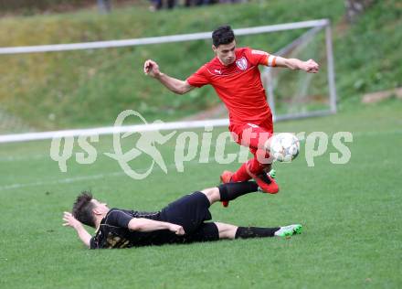 Fussball. Kaerntner Liga. Atus Ferlach gegen Koettmannsdorf. Lukas Jaklitsch (Ferlach), Christian Sablatnig (Koettmannsdorf). Ferlach, 9.4.2016.
Foto: Kuess
---
pressefotos, pressefotografie, kuess, qs, qspictures, sport, bild, bilder, bilddatenbank