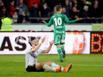 Fussball tipico Bundesliga. RZ Pellets WAC gegen SK Rapid Wien. Torjubel Louis Schaub (Wien). Lavanttal Arena Wolfsberg, am 9.4.2016.
Foto: Kuess
---
pressefotos, pressefotografie, kuess, qs, qspictures, sport, bild, bilder, bilddatenbank