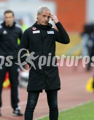 Fussball tipico Bundesliga. RZ Pellets WAC gegen SK Rapid Wien. Trainer Heimo Pfeifenberger (WAC). Lavanttal Arena Wolfsberg, am 9.4.2016.
Foto: Kuess
---
pressefotos, pressefotografie, kuess, qs, qspictures, sport, bild, bilder, bilddatenbank