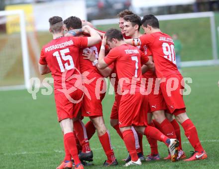 Fussball. Kaerntner Liga. Atus Ferlach gegen Koettmannsdorf. Torjubel Petar Maric (Ferlach). Ferlach, 9.4.2016.
Foto: Kuess
---
pressefotos, pressefotografie, kuess, qs, qspictures, sport, bild, bilder, bilddatenbank