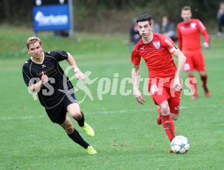 Fussball. Kaerntner Liga. Atus Ferlach gegen Koettmannsdorf. Lukas Jaklitsch (Ferlach), Peter Pucker (Koettmannsdorf). Ferlach, 9.4.2016.
Foto: Kuess
---
pressefotos, pressefotografie, kuess, qs, qspictures, sport, bild, bilder, bilddatenbank