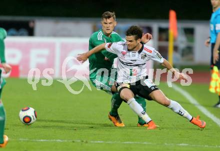 Fussball tipico Bundesliga. RZ Pellets WAC gegen SK Rapid Wien. Thomas Zuendel, (WAC), Stefan Stangl (Wien). Lavanttal Arena Wolfsberg, am 9.4.2016.
Foto: Kuess
---
pressefotos, pressefotografie, kuess, qs, qspictures, sport, bild, bilder, bilddatenbank