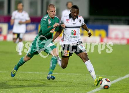 Fussball tipico Bundesliga. RZ Pellets WAC gegen SK Rapid Wien. Issiaka Ouedraogo, (WAC), Srdan Grahovac (Wien). Lavanttal Arena Wolfsberg, am 9.4.2016.
Foto: Kuess
---
pressefotos, pressefotografie, kuess, qs, qspictures, sport, bild, bilder, bilddatenbank