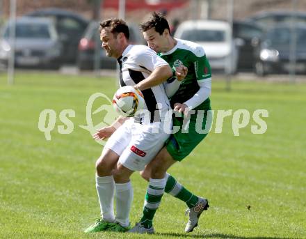 Fussball 1. KLasse C. ASK gegen Donau. Kai Schoppitsch, (ASK), Florian Schmoelzer (Donau). Klagenfurt, am 10.4.2016.
Foto: Kuess
---
pressefotos, pressefotografie, kuess, qs, qspictures, sport, bild, bilder, bilddatenbank