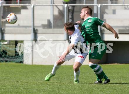 Fussball 1. KLasse C. ASK gegen Donau.  Kai Schoppitsch,  (ASK), Christian Ernst Schritliser (Donau). Klagenfurt, am 10.4.2016.
Foto: Kuess
---
pressefotos, pressefotografie, kuess, qs, qspictures, sport, bild, bilder, bilddatenbank