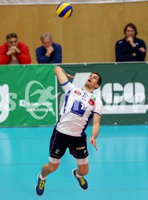 Volleyball AVL. Finale. SK Posojilnica  Aich/Dob gegen HYPO Tirol. Gregor Ropret (Tirol). Bleiburg, am 16.4.2016.
Foto: Kuess
---
pressefotos, pressefotografie, kuess, qs, qspictures, sport, bild, bilder, bilddatenbank