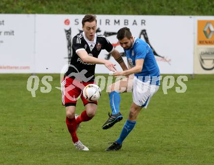 Fussball 2. KLasse A. Matrei 1b gegen SG Defreggental. Matthias Hanser (Matrei), Daniel Kleinlercher (Defreggental). Matrei, am 23.4.2016.
Foto: Kuess
---
pressefotos, pressefotografie, kuess, qs, qspictures, sport, bild, bilder, bilddatenbank