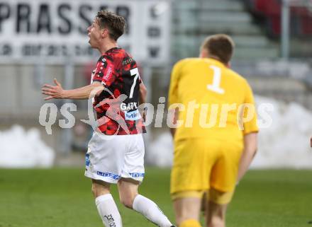 Fussball Sky Go Erste Liga. SK Austria KLagenfurt gegen LASK.  Torjubel Rene Gartler  (LASK). KLagenfurt, am 29.4.2016. 
Foto: Kuess
---
pressefotos, pressefotografie, kuess, qs, qspictures, sport, bild, bilder, bilddatenbank