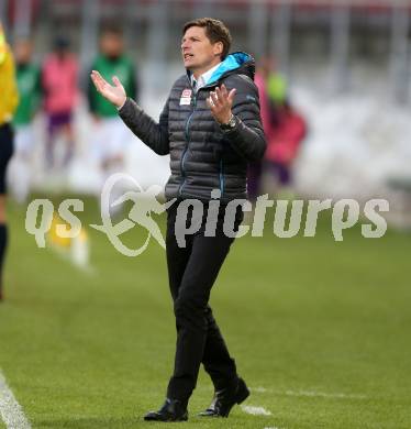 Fussball Sky Go Erste Liga. SK Austria KLagenfurt gegen LASK.  Trainer Oliver Glassner  (LASK). KLagenfurt, am 29.4.2016. 
Foto: Kuess
---
pressefotos, pressefotografie, kuess, qs, qspictures, sport, bild, bilder, bilddatenbank