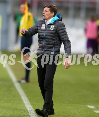 Fussball Sky Go Erste Liga. SK Austria KLagenfurt gegen LASK.  Trainer Oliver Glassner  (LASK). KLagenfurt, am 29.4.2016. 
Foto: Kuess
---
pressefotos, pressefotografie, kuess, qs, qspictures, sport, bild, bilder, bilddatenbank