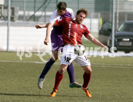 Fussball Unterliga Ost. SK Austria Klagenfurt Amateure gegen Ludmannsdorf. Luka Bjelica (Klagenfurt), Jernej Smukavec (Ludmannsdorf). Klagenfurt, am 30.4.2016.
Foto: Kuess
---
pressefotos, pressefotografie, kuess, qs, qspictures, sport, bild, bilder, bilddatenbank