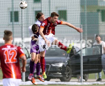 Fussball Unterliga Ost. SK Austria Klagenfurt Amateure gegen Ludmannsdorf.  Raphael Nageler, Mateo Brisavac, (Klagenfurt), Marcel Quantschnig  (Ludmannsdorf). Klagenfurt, am 30.4.2016.
Foto: Kuess
---
pressefotos, pressefotografie, kuess, qs, qspictures, sport, bild, bilder, bilddatenbank