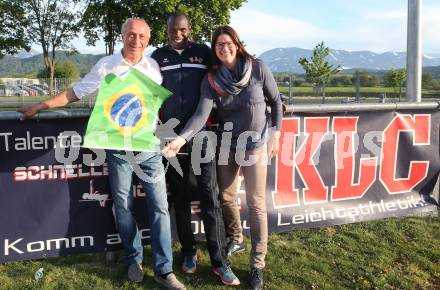 Leichtathletik. 60 Jahr Feier KLC.  Robert Kropiunig, Edwin Kemboi, Betina Germann. Klagenfurt, am 30.4.2016.
Foto: Kuess
---
pressefotos, pressefotografie, kuess, qs, qspictures, sport, bild, bilder, bilddatenbank