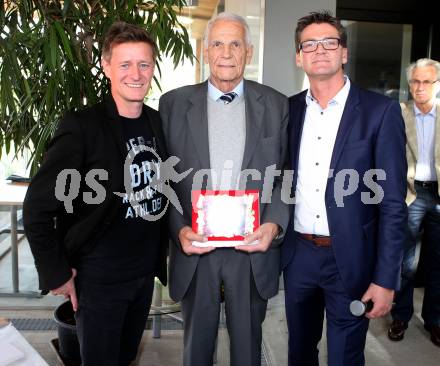 Leichtathletik. 60 Jahr Feier KLC.  Arno Arthofer, Elmar Kunauer, Werner Pullnig. Klagenfurt, am 30.4.2016.
Foto: Kuess
---
pressefotos, pressefotografie, kuess, qs, qspictures, sport, bild, bilder, bilddatenbank