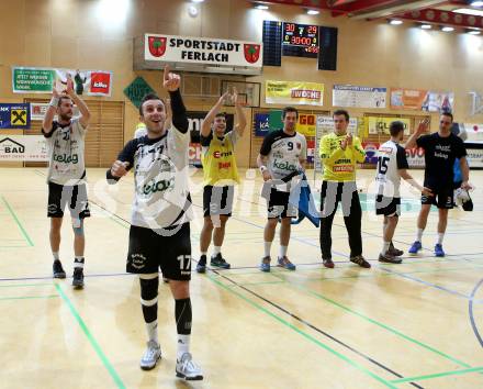 Handball Bundesliga. SC Ferlach gegen St. Poelten.Jubel Ferlach. Ferlach, am 5.5.2016.
Foto: Kuess 
---
pressefotos, pressefotografie, kuess, qs, qspictures, sport, bild, bilder, bilddatenbank