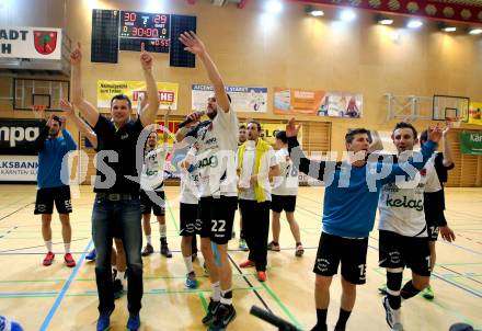 Handball Bundesliga. SC Ferlach gegen St. Poelten. Jubel Ferlach. Ferlach, am 5.5.2016.
Foto: Kuess 
---
pressefotos, pressefotografie, kuess, qs, qspictures, sport, bild, bilder, bilddatenbank