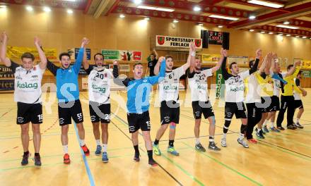 Handball Bundesliga. SC Ferlach gegen St. Poelten. Jubel Ferlach. Ferlach, am 5.5.2016.
Foto: Kuess 
---
pressefotos, pressefotografie, kuess, qs, qspictures, sport, bild, bilder, bilddatenbank