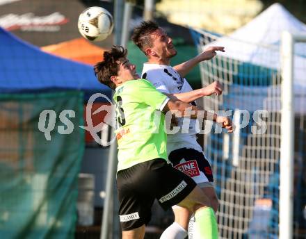 Fussball Kaerntner Liga. SAK gegen Kuehnsdorf. Darjan Aleksic,  (SAK), Paul Armin Uster (Kuehnsdorf). Welzenegg, am 16.5.2016.
Foto: Kuess




---
pressefotos, pressefotografie, kuess, qs, qspictures, sport, bild, bilder, bilddatenbank