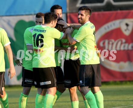 Fussball Kaerntner Liga. SAK gegen Kuehnsdorf. Torjubel  (Kuehnsdorf). Welzenegg, am 16.5.2016.
Foto: Kuess




---
pressefotos, pressefotografie, kuess, qs, qspictures, sport, bild, bilder, bilddatenbank