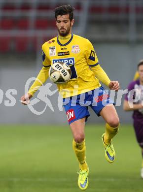 Fussball Sky Go Erste Liga. SK Austria Klagenfurt gegen St. Poelten.  Daniel Lucas Segovia  (St. Poelten). Klagenfurt, am 10.5.2016.
Foto: Kuess
---
pressefotos, pressefotografie, kuess, qs, qspictures, sport, bild, bilder, bilddatenbank