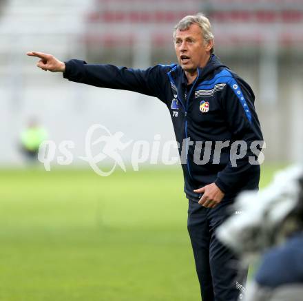 Fussball Sky Go Erste Liga. SK Austria Klagenfurt gegen St. Poelten.  Trainer Karl Daxbacher (St. Poelten). Klagenfurt, am 10.5.2016.
Foto: Kuess
---
pressefotos, pressefotografie, kuess, qs, qspictures, sport, bild, bilder, bilddatenbank