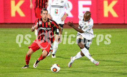 Fussball tipico Bundesliga. RZ Pellets WAC gegen FC Admira Wacker Moedling. De Oliveira Silvio Carlo (WAC)s, Christoph Knasmuellner (Moedling). Lavanttal Arena Wolfsberg, am 11.5.2016.
Foto: Kuess
---
pressefotos, pressefotografie, kuess, qs, qspictures, sport, bild, bilder, bilddatenbank