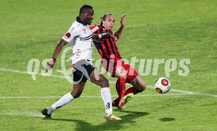 Fussball tipico Bundesliga. RZ Pellets WAC gegen FC Admira Wacker Moedling. Issiaka Ouedraogo, (WAC), Markus Wostry (Moedling). Lavanttal Arena Wolfsberg, am 11.5.2016.
Foto: Kuess
---
pressefotos, pressefotografie, kuess, qs, qspictures, sport, bild, bilder, bilddatenbank